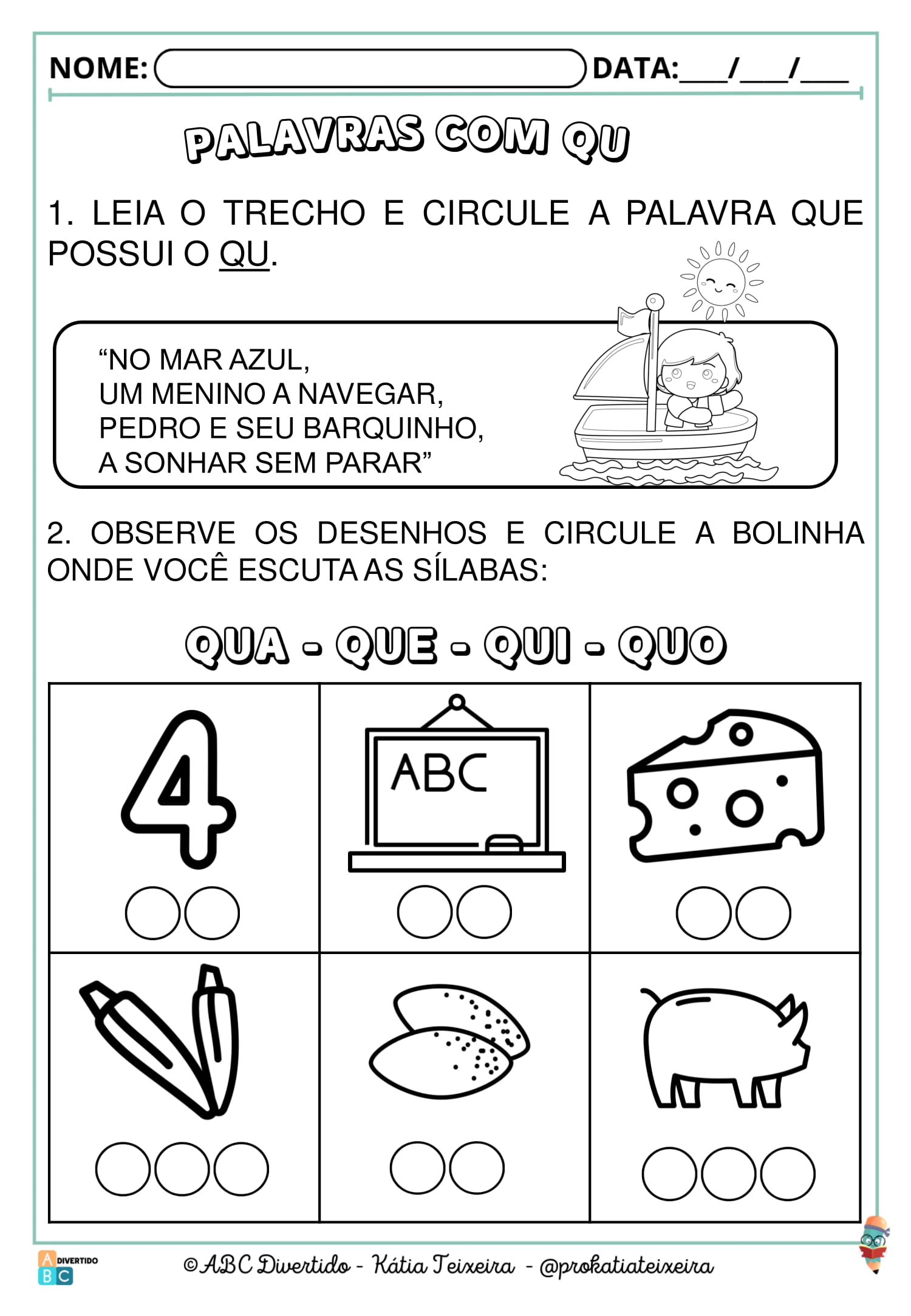 6 SEQUÊNCIA BARQUINHO LIGEIRO COR-19
