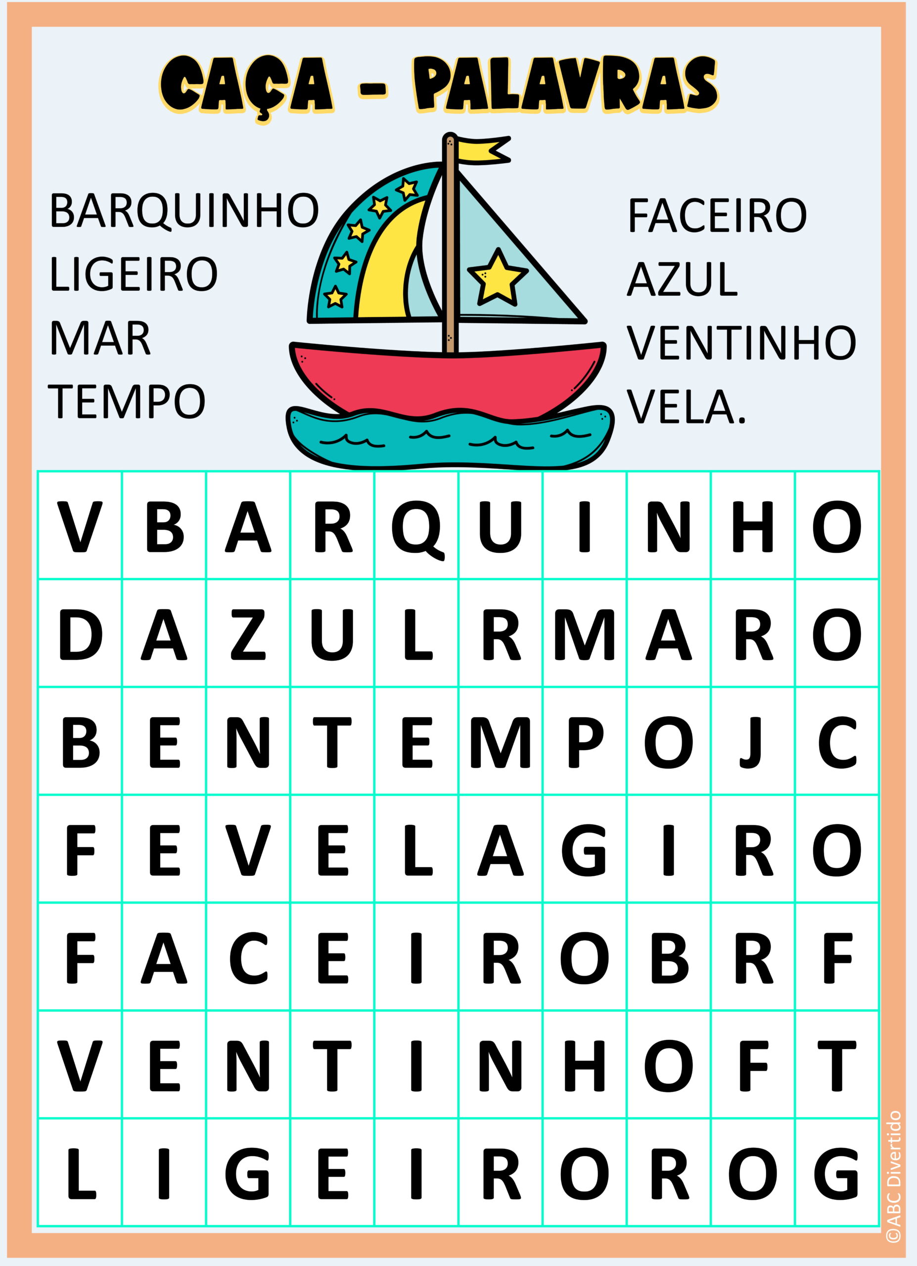 7 CAÇA - PALAVRAS BARQUINO LIGEIRO T84-1
